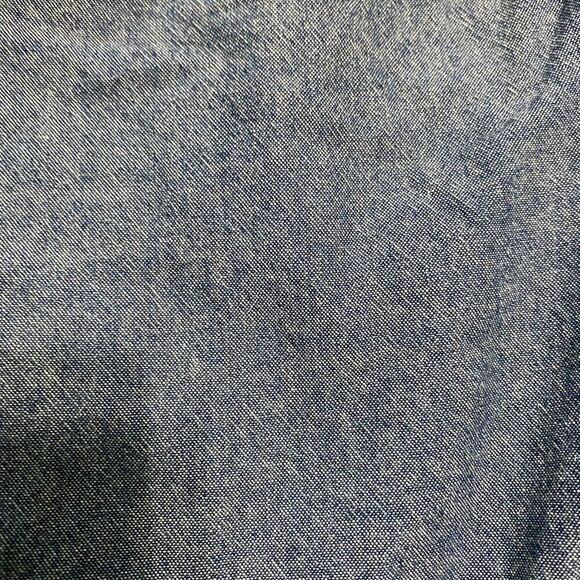 EUC American Apparel Unisex Long Sleeve Button Down RSACP400SA Blue Cham… - Picture 3 of 6